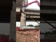 20-85T Excavator Pile Driver Arm Long Boom Với Thủy Động Đống